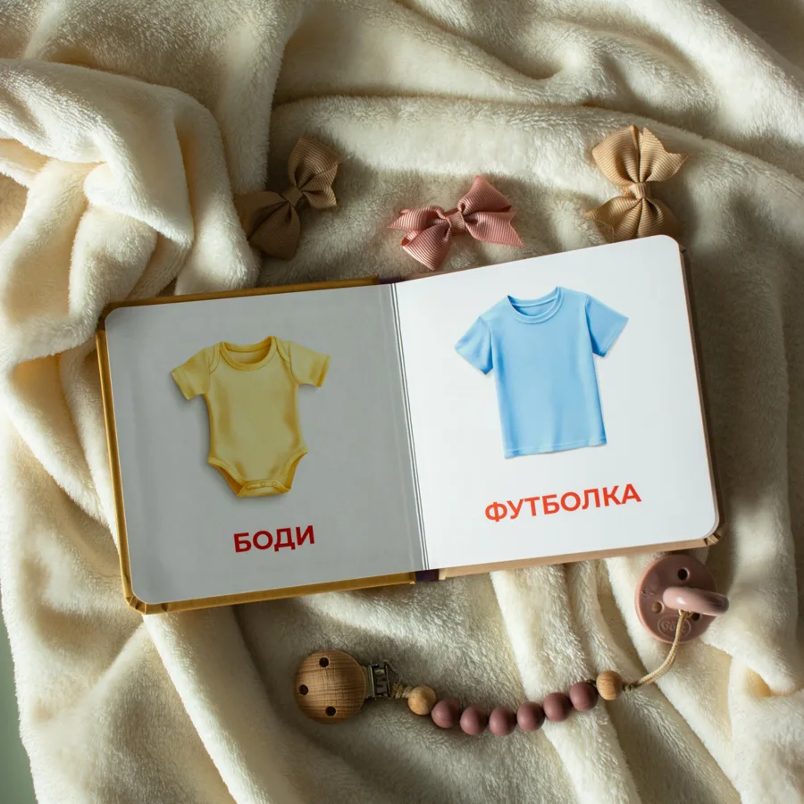 Разворот книжки «Одежда»